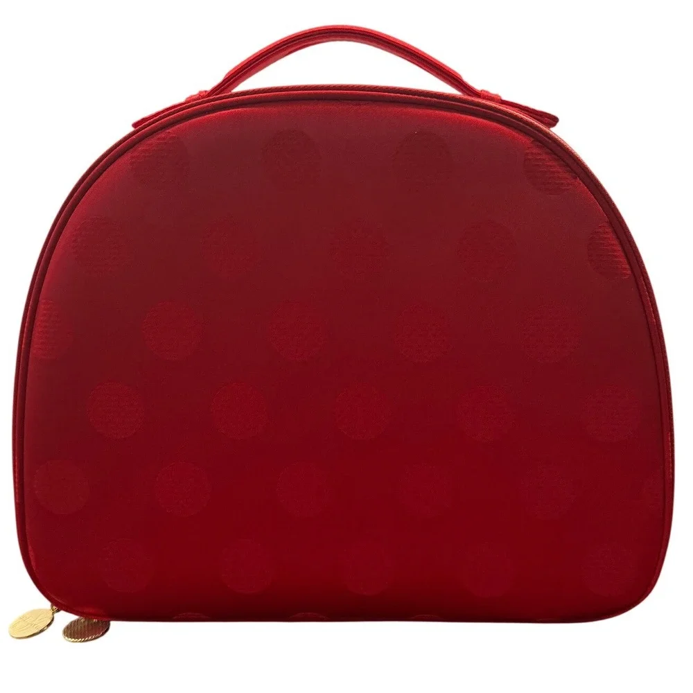 New! Holiday 2025 Estee Lauder Makeup Train Case Bag Double Zipper w/ Handle Red